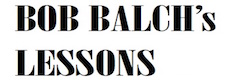 BOB'S LESSON PROGRAM